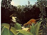 Scout Attacked by a Tiger by Henri Rousseau